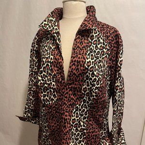 Pinup Couture Pinup Girl Clothing Leopard Lauren Top Women's 3X